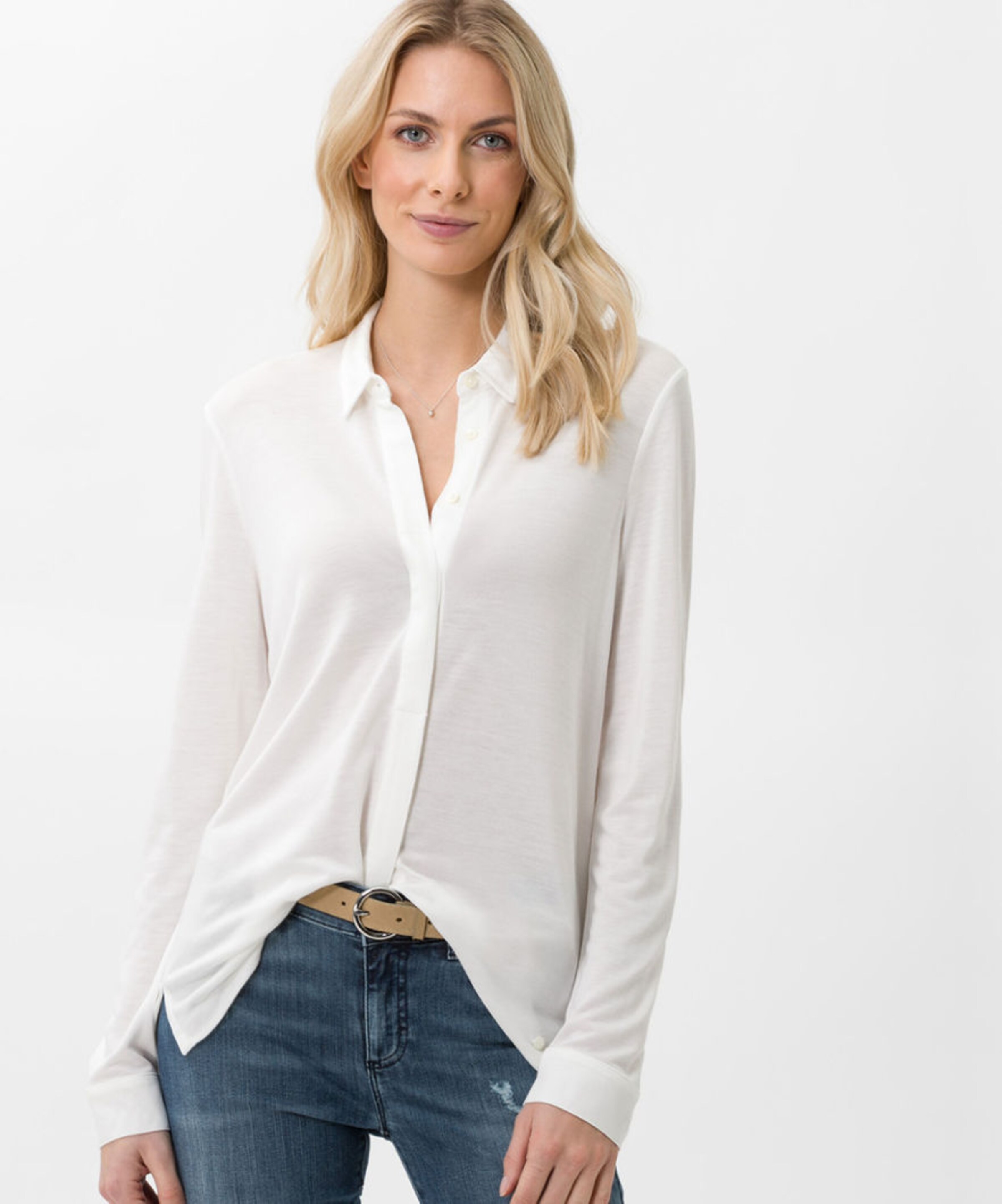 Frauen Große Größen Brax feel good Bluse 'CELINA' in Offwhite - BM93767 Frauen Große Größen Brax feel good Bluse 'CELINA' in Offwhite - BM93767