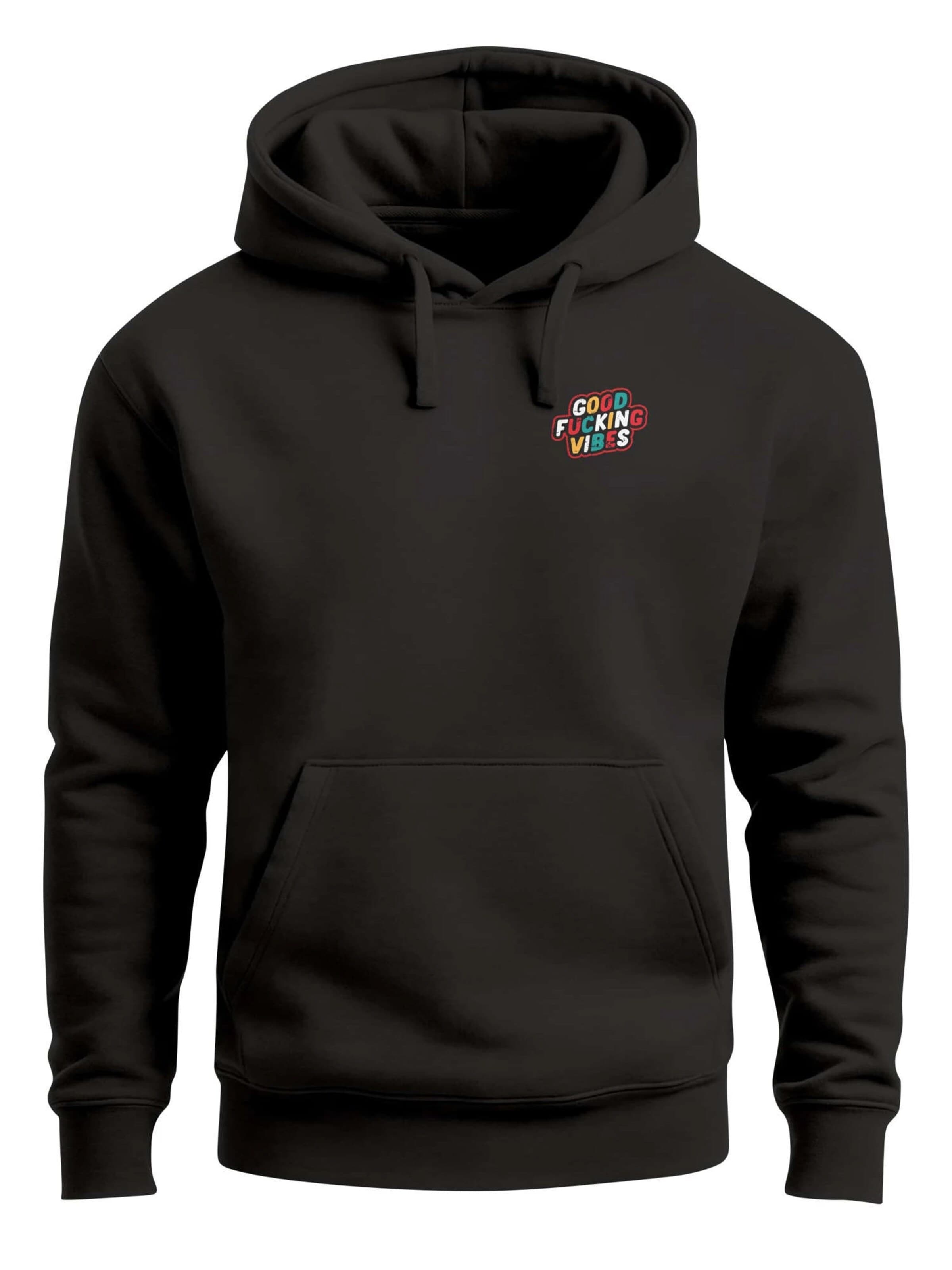 Neverless Sweatshirt 'Good Vibes' in Black