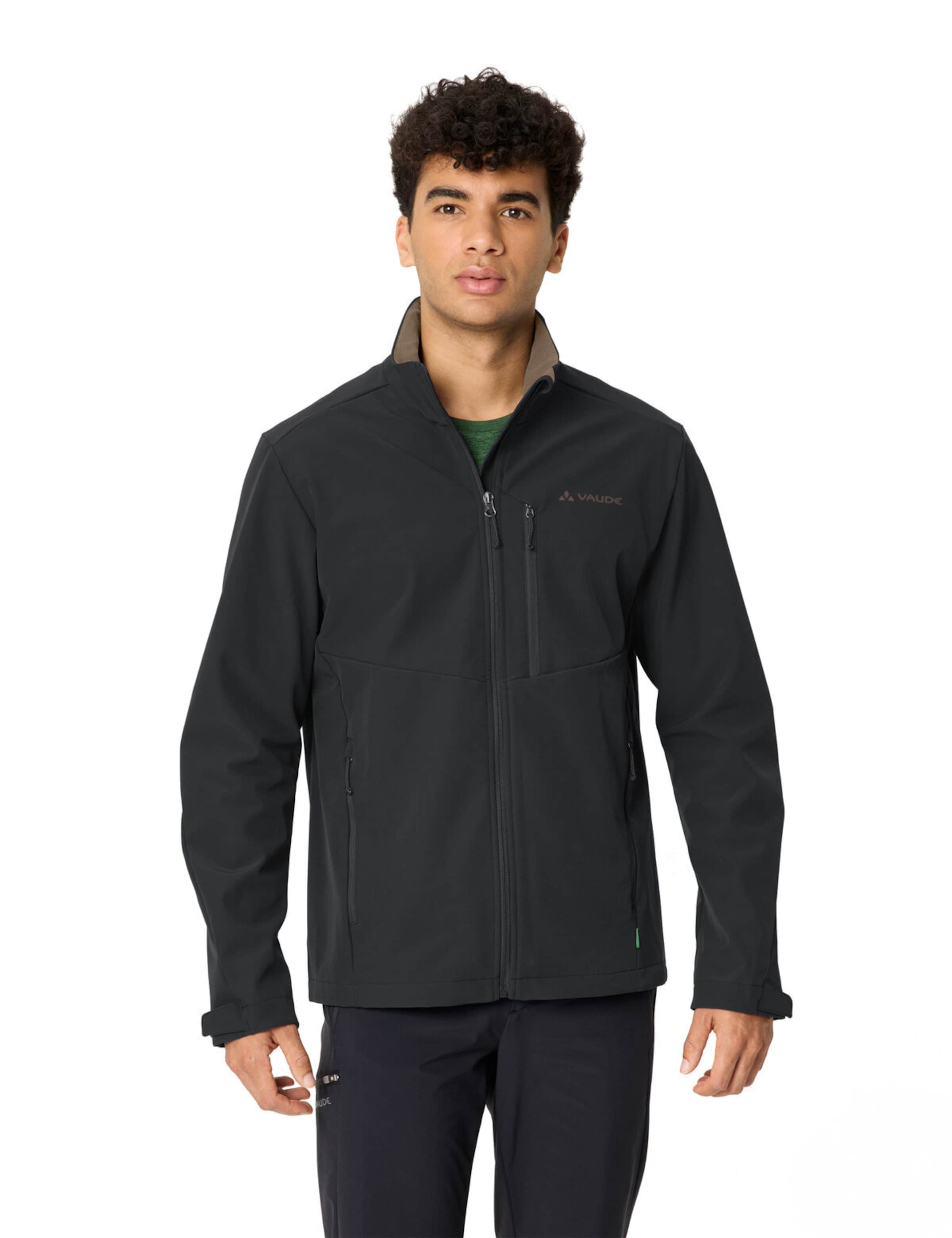 VAUDE Outdoorjas 'Cyclone V' in Zwart: voorkant