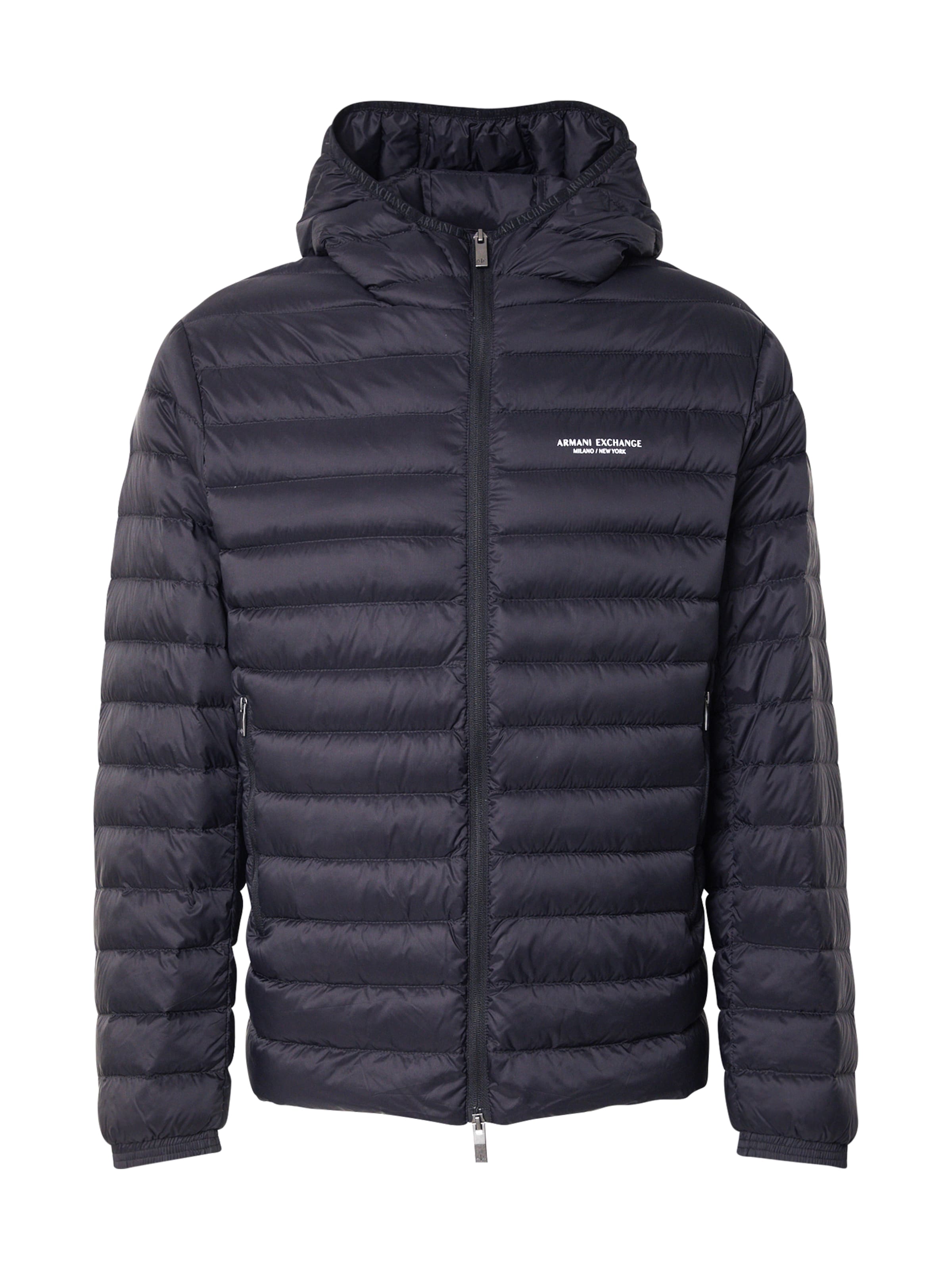 ARMANI EXCHANGE Φθινοπωρινό και ανοιξιάτικο μπουφάν 'Down' σε μαύρο: μπροστά
