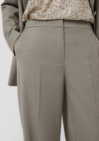 Regular Pantalon à plis s.Oliver en gris