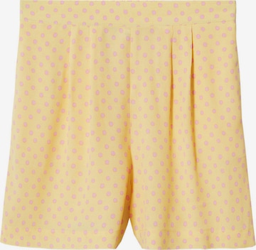 MANGO Bő szár Élére vasalt nadrágok 'AMELIA' - sárga: elől