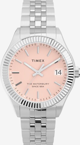 TIMEX Analogt ur 'Waterbury' i sølv: forside