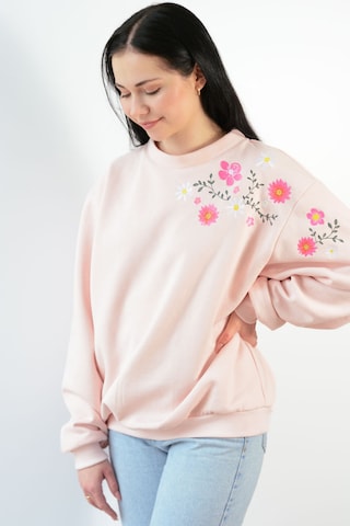 WHITE RVBBIT - Sudadera en rosa: frente
