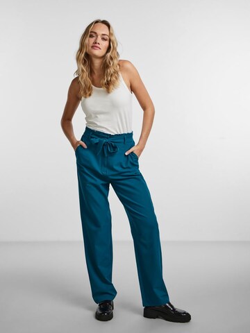 PIECES Regular Broek 'Bosella' in Blauw