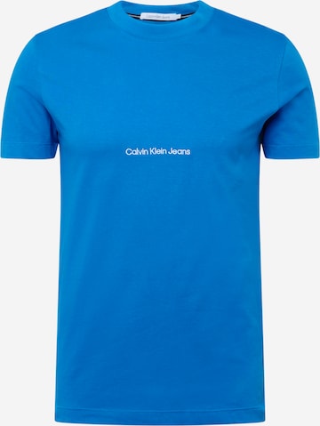 T-Shirt Calvin Klein Jeans en bleu : devant