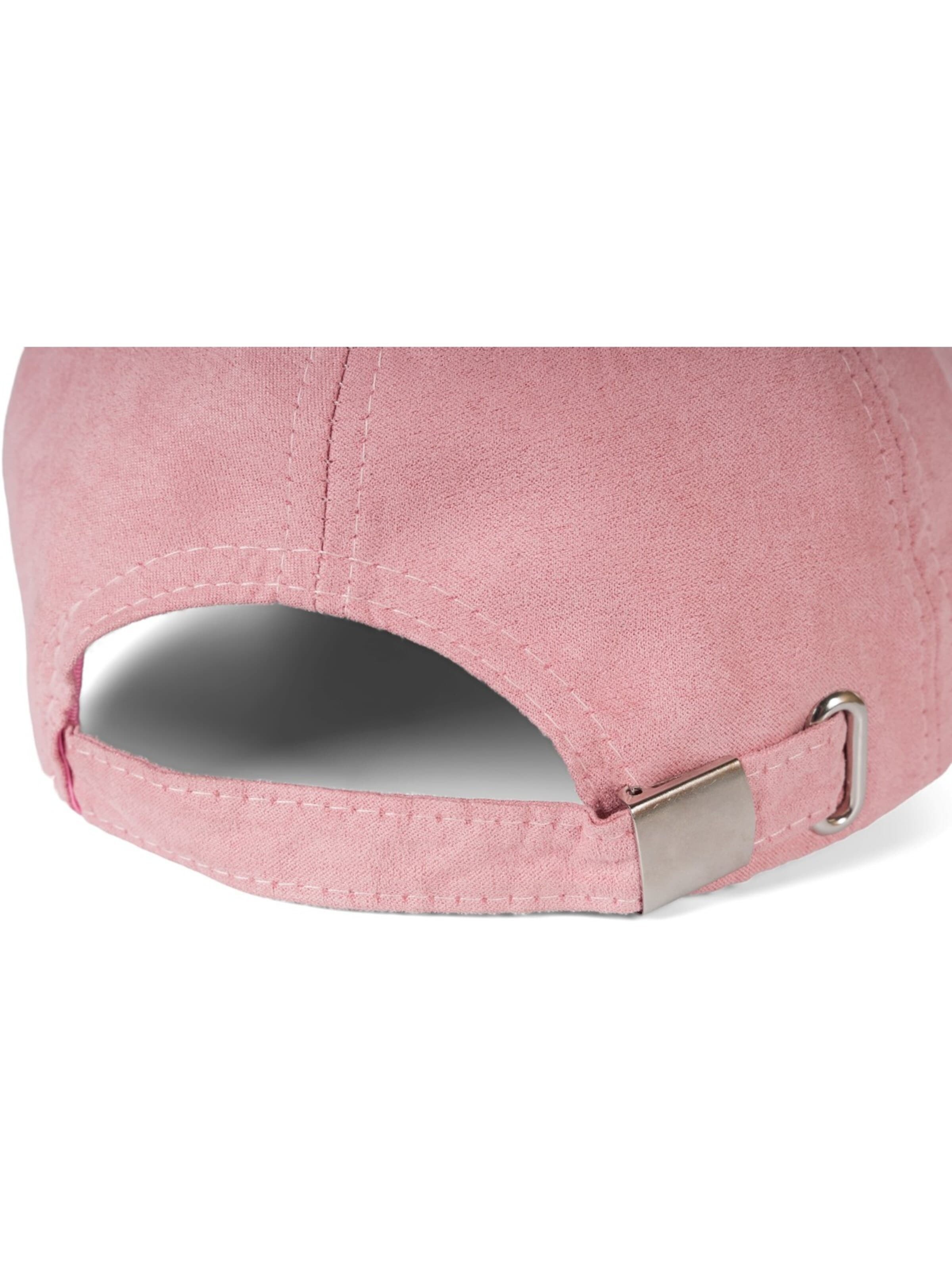 styleBREAKER Cap 'Cap in Wildleder Optik' in Pink
