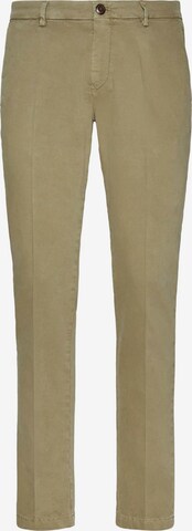 Boggi Milano Trousers with creases in Green: front