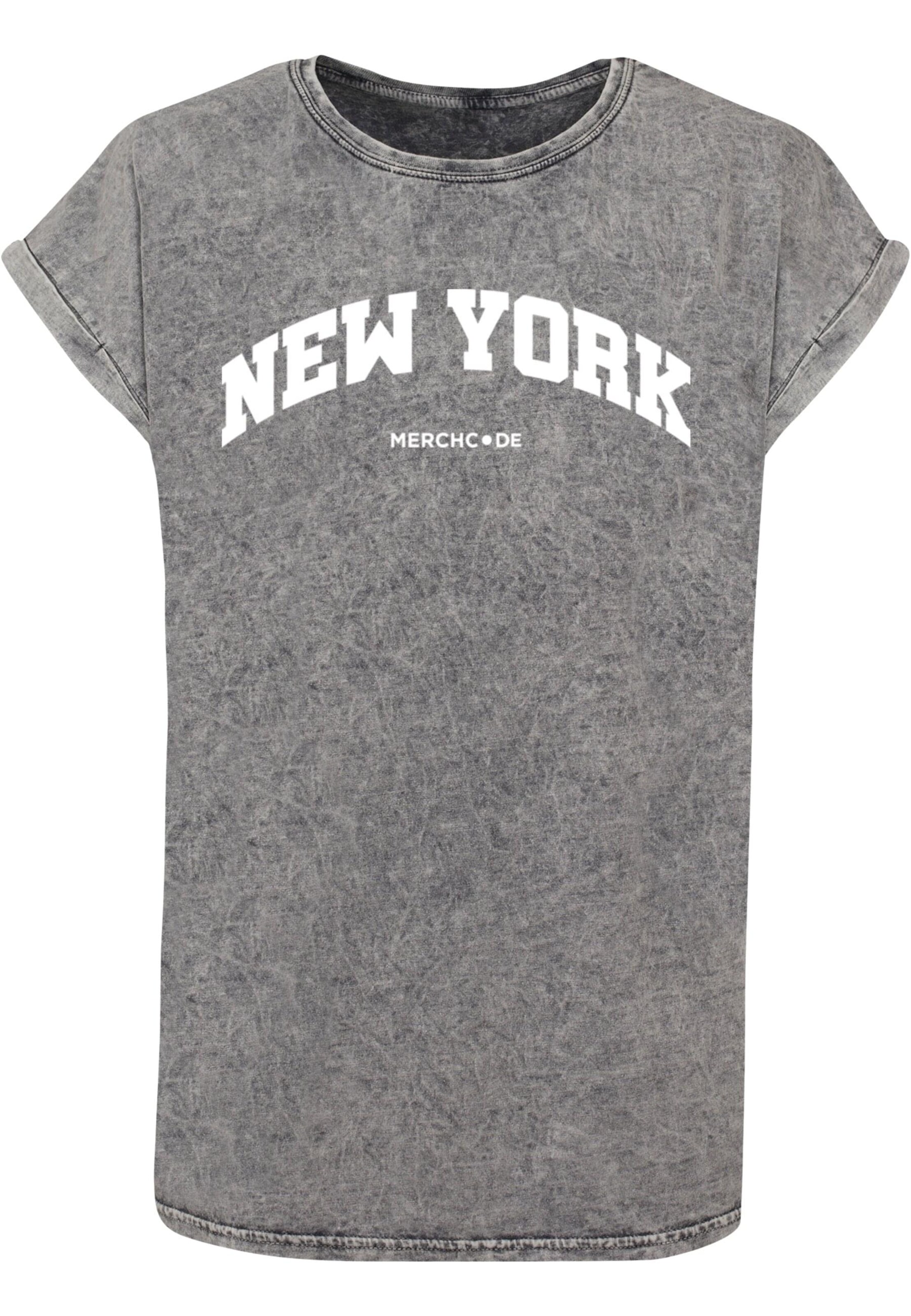 Merchcode Shirt 'New York' in Grey: front