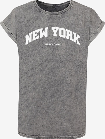 Merchcode Shirt 'New York' in Grijs: voorkant