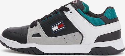 Tommy Jeans Sneakers laag in de kleur Lichtgrijs / Smaragd / Zwart / Wit, Productweergave