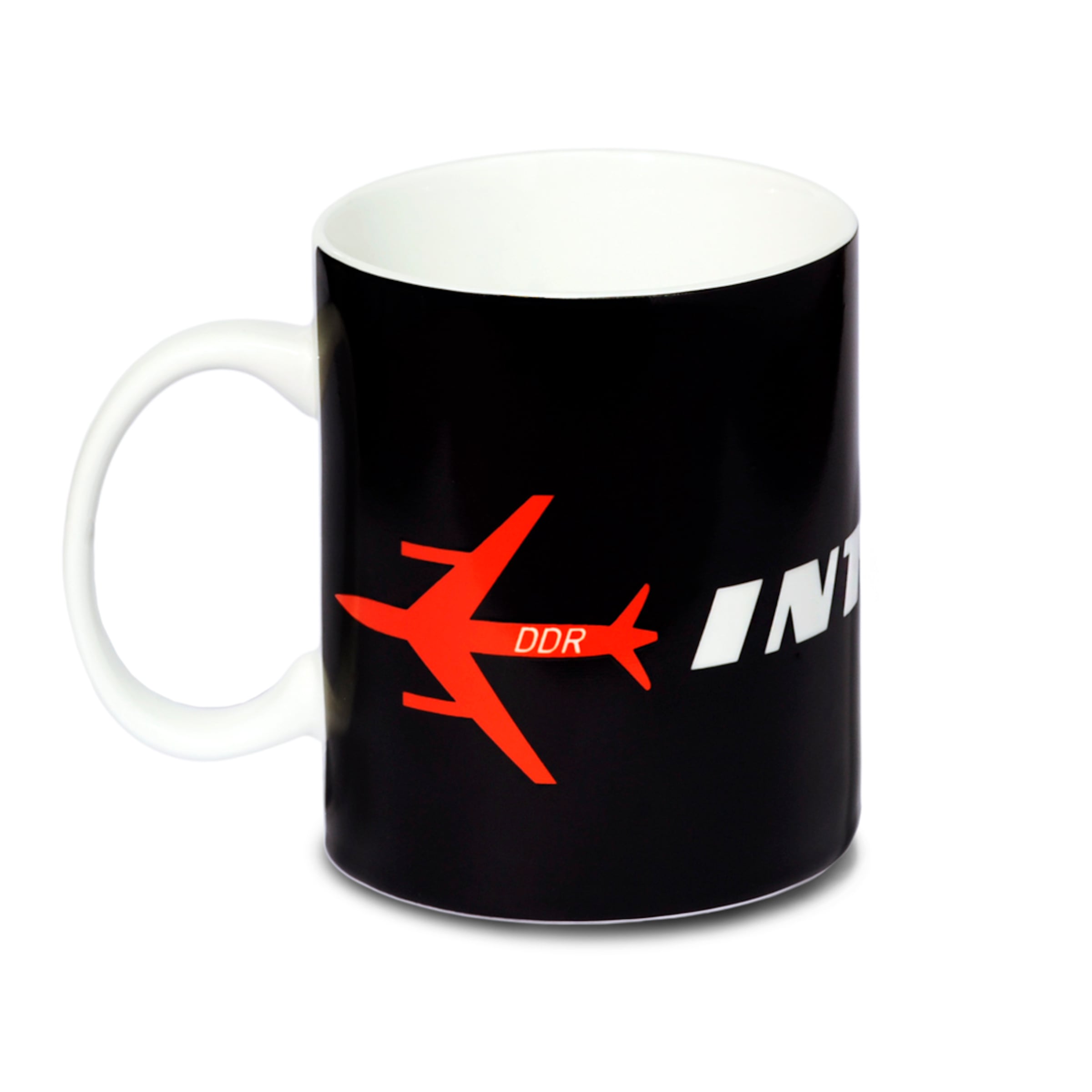 LOGOSHIRT Cup 'Interflug-DDR' in Black