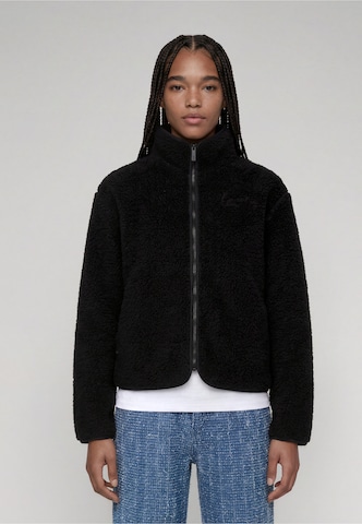 Giacca di pile 'Essential' di Karl Kani in nero: frontale