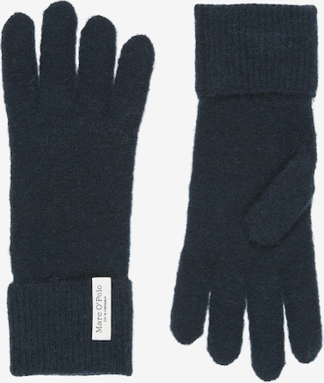 Marc O'Polo Vingerhandschoenen in Blauw: voorkant
