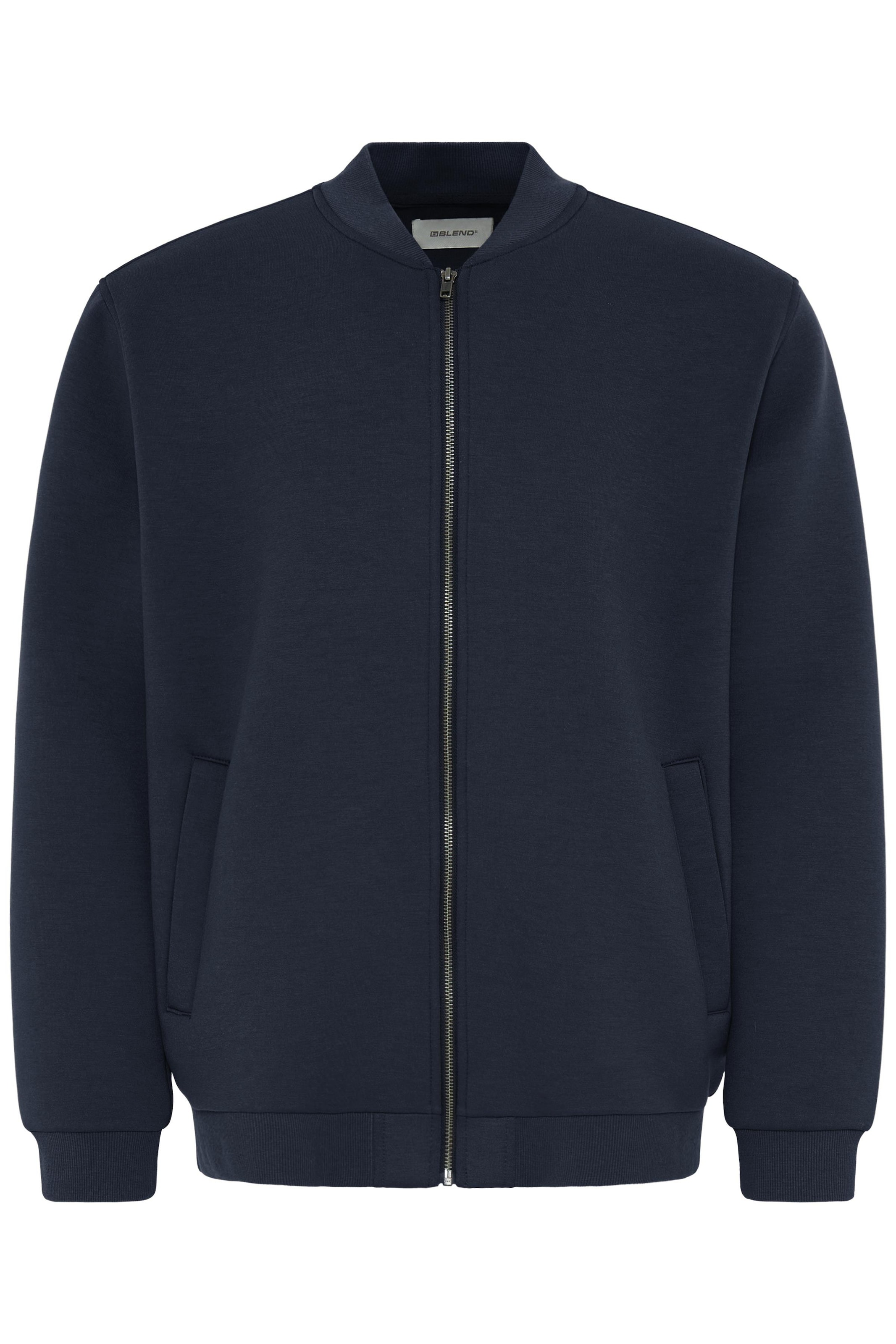 BLEND - Sudadera con cremallera 'BHKEIRAN SCUBA' en azul: frente