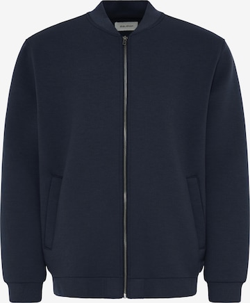 BLEND - Sudadera con cremallera 'BHKEIRAN SCUBA' en azul: frente