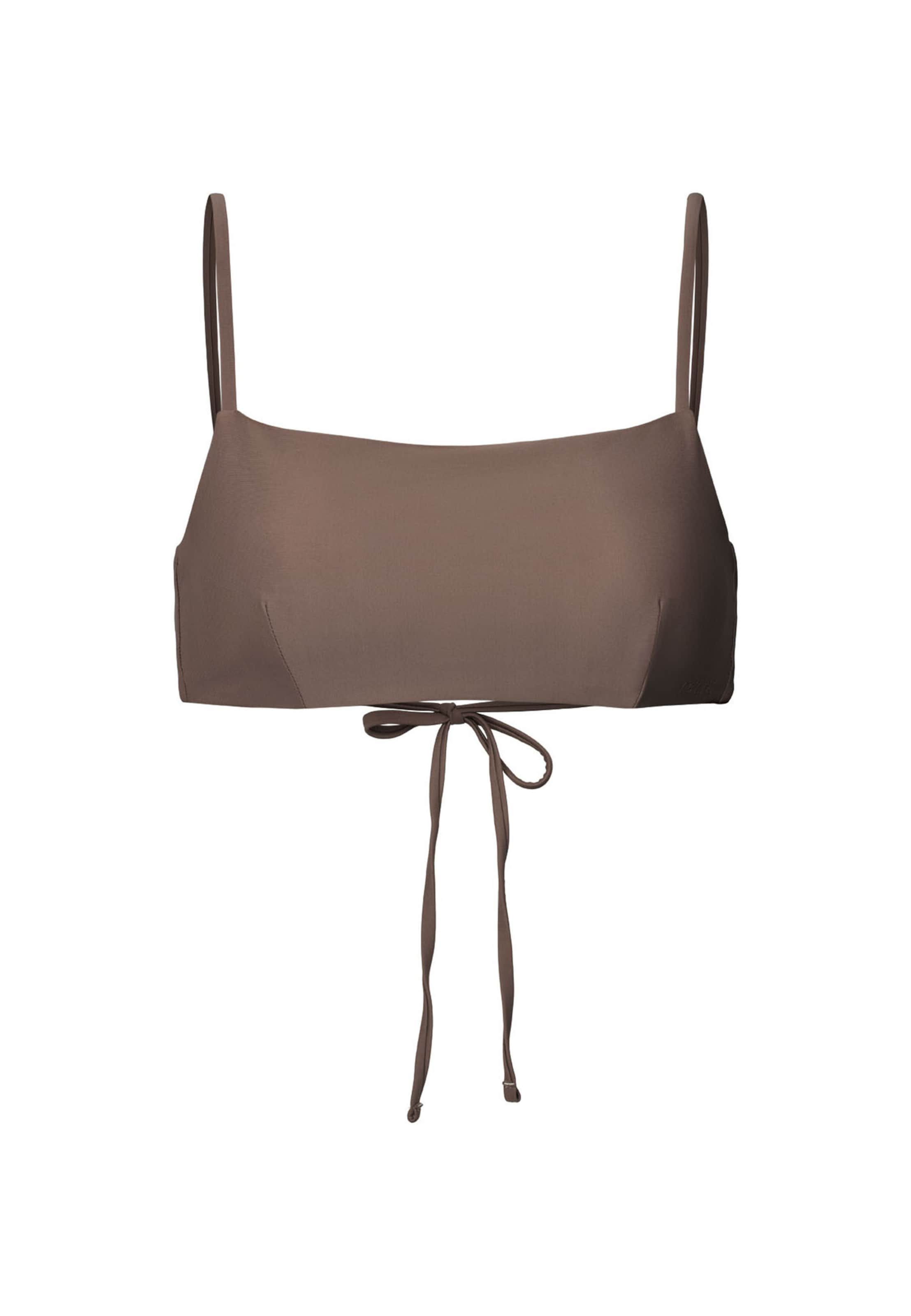 rethinkit studios Bandeau Bikinitop 'Bay' in Braun: Vorderseite
