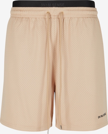 Regular Pantalon 'Essential' 9N1M SENSE en beige : devant