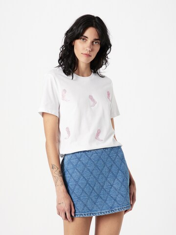 ONLY T-Shirt 'KITA' in Weiß: Vorderseite