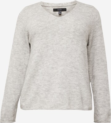 Pull-over 'CRAIN' Vero Moda Curve en gris : devant