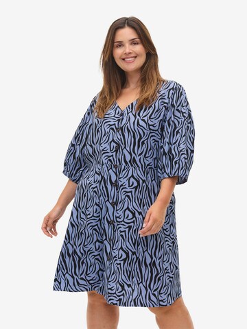 Robe-chemise Zizzi en bleu : devant