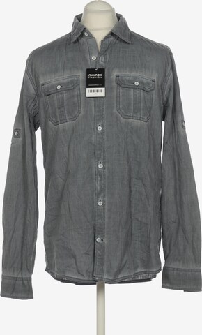 s.Oliver Button Up Shirt in L in Grey: front