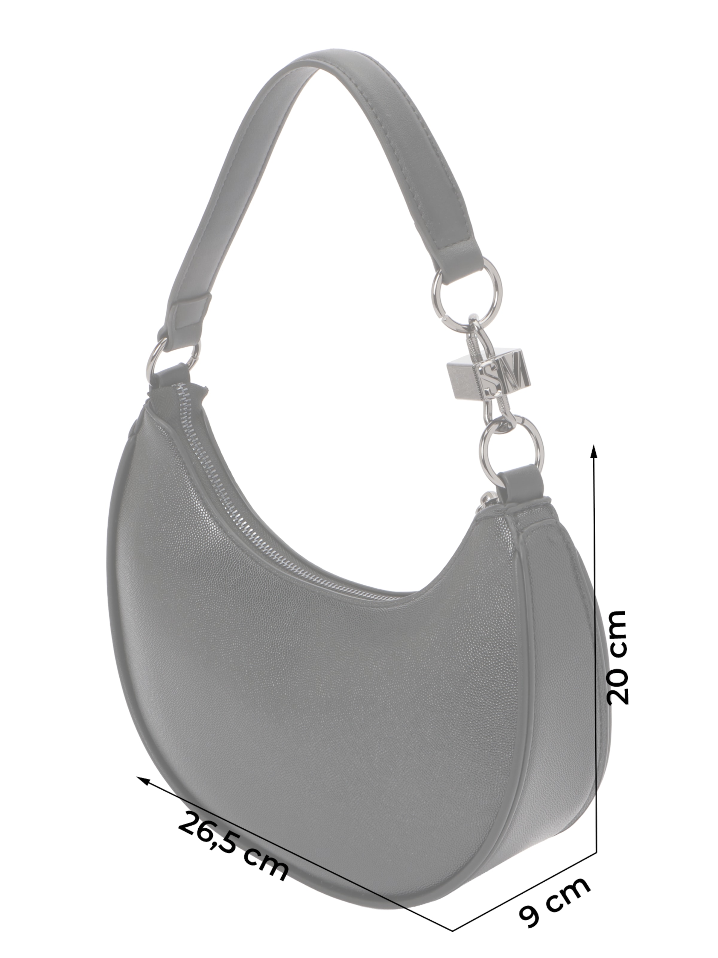 STEVE MADDEN - Mala de ombro em preto: frente