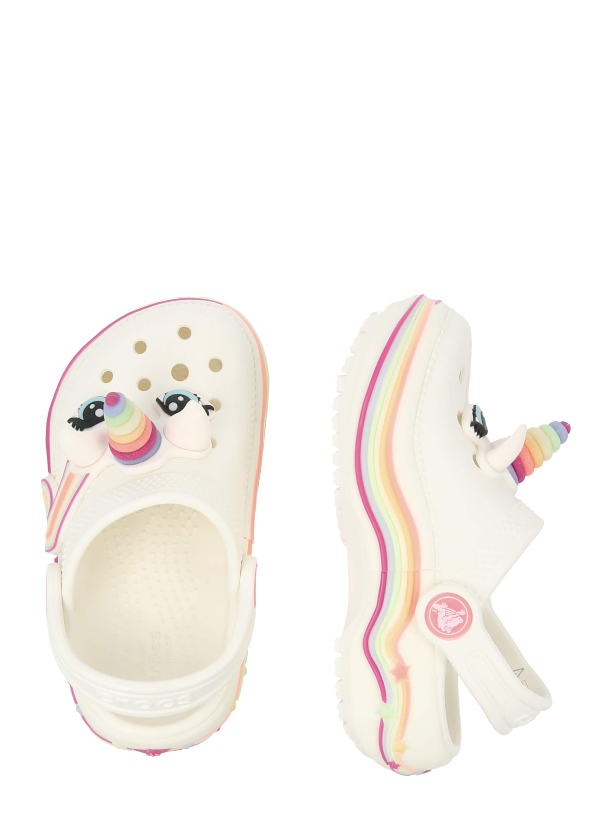 Crocs Nyitott cipők 'Classic IAM Unicorn Lights' - bézs