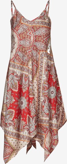 KOROSHI Summer dress in Light beige / Chestnut brown / Olive / Red, Item view