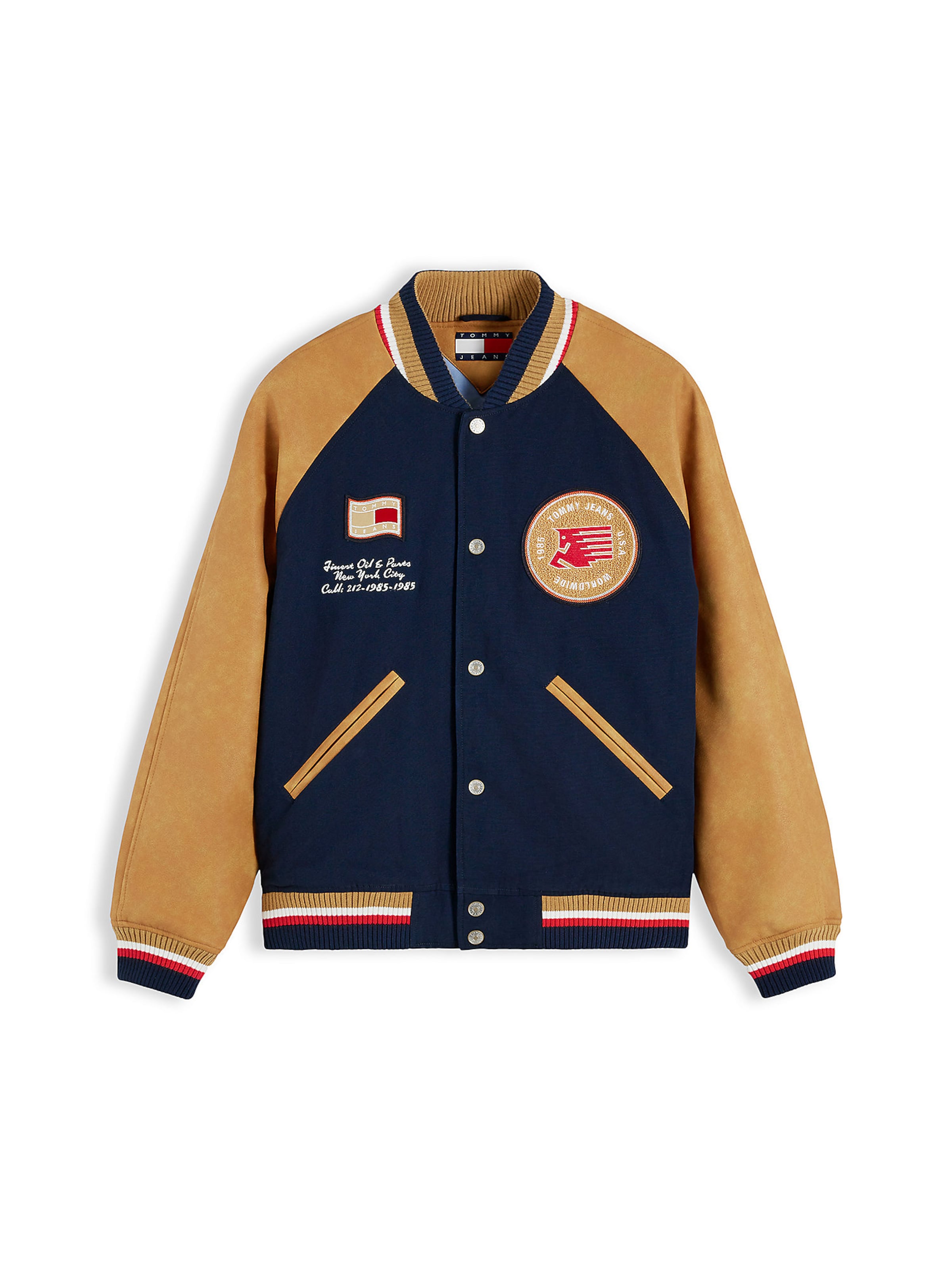 Tommy Jeans Jacke 'VARSITY' in Blau: Vorderseite