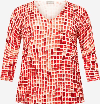 SAMOON Bluse in orange / rot / weiß, Produktansicht