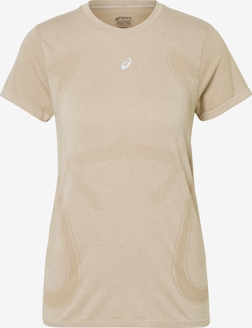 ASICS Performance Shirt 'ROAD' in Beige: front