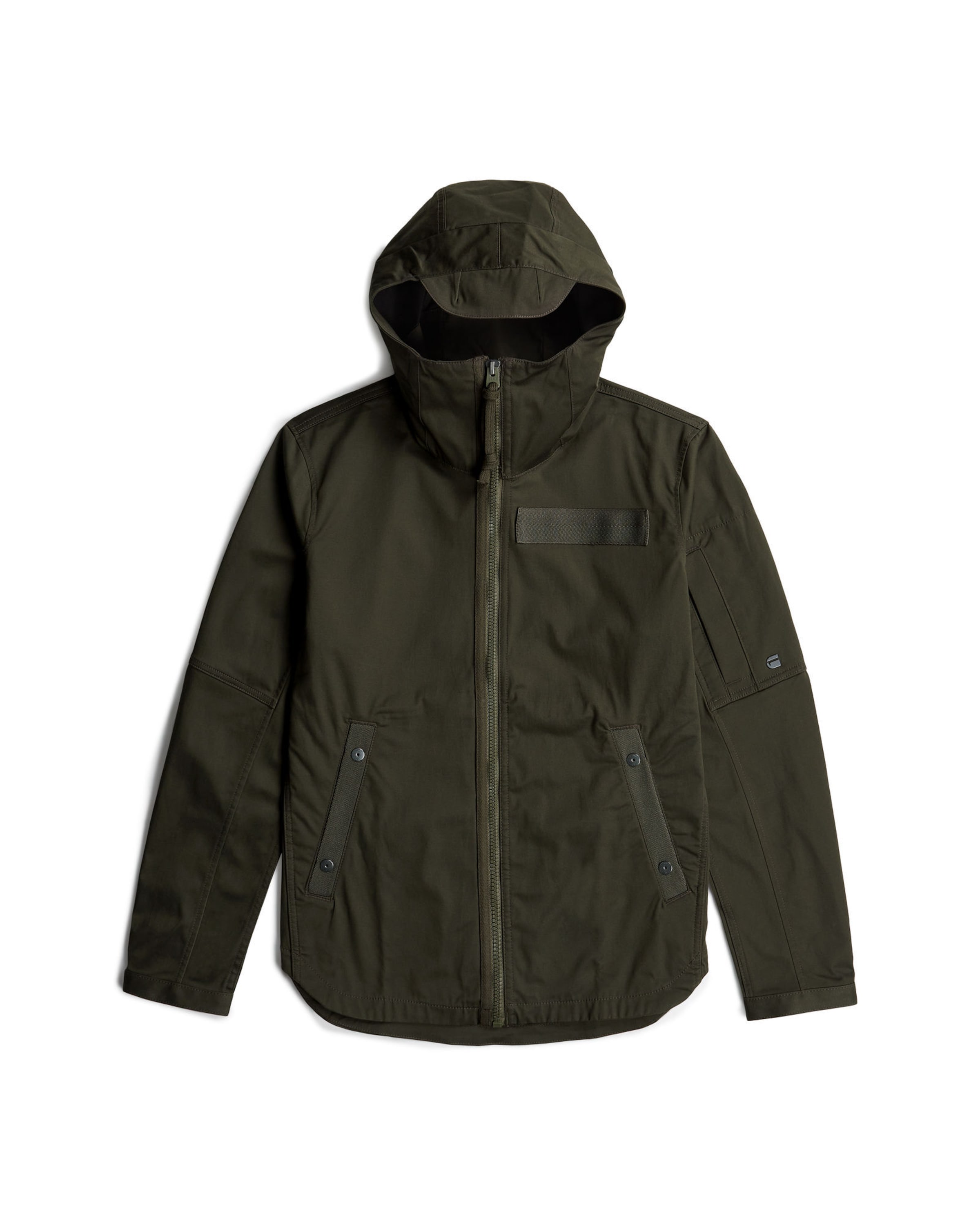 G-STAR Between-season jacket 'Batt Hooded Overshirt' in Grey: front