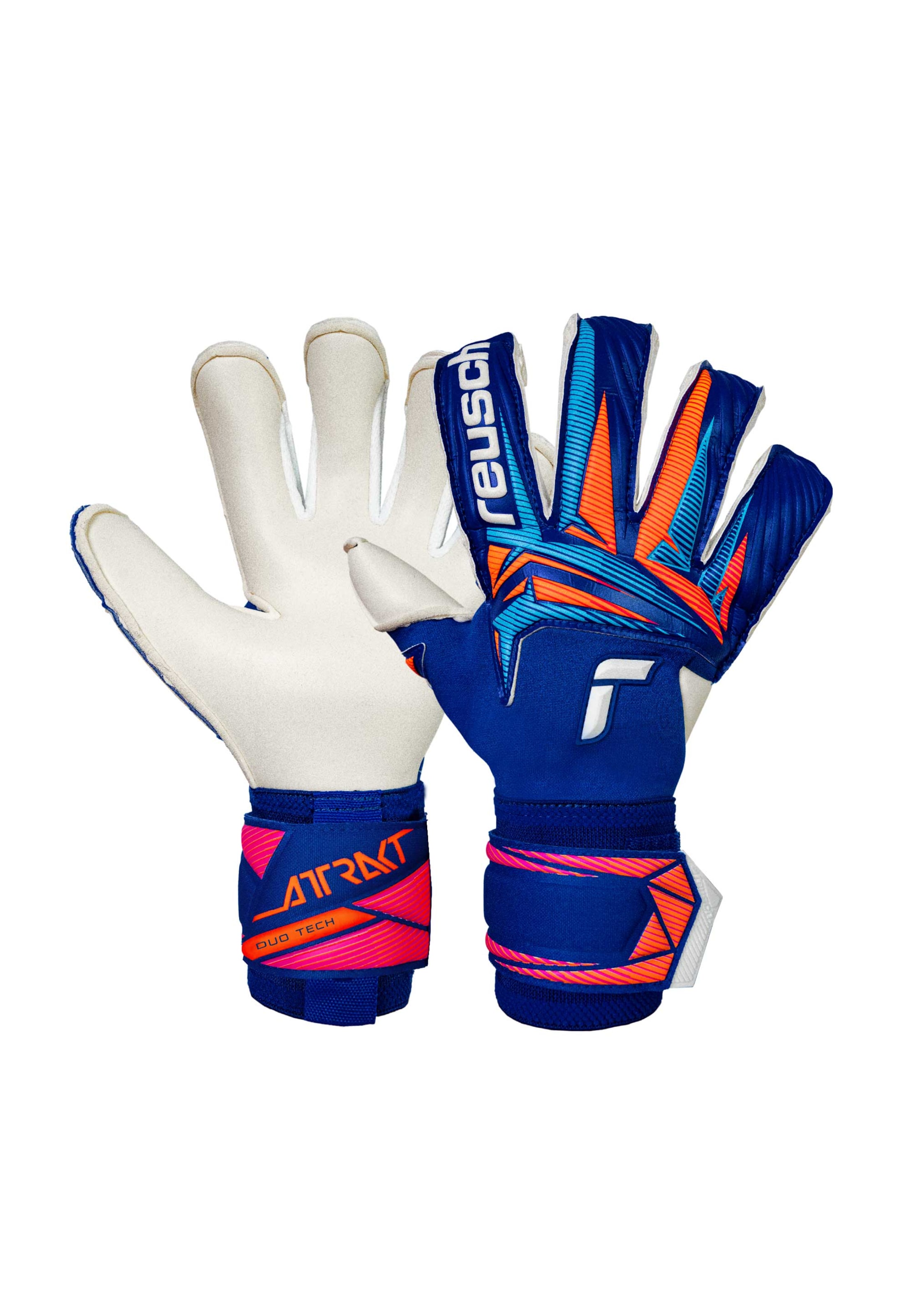 REUSCH Athletic Gloves 'Attrakt Duo Evolution' in Blue: front