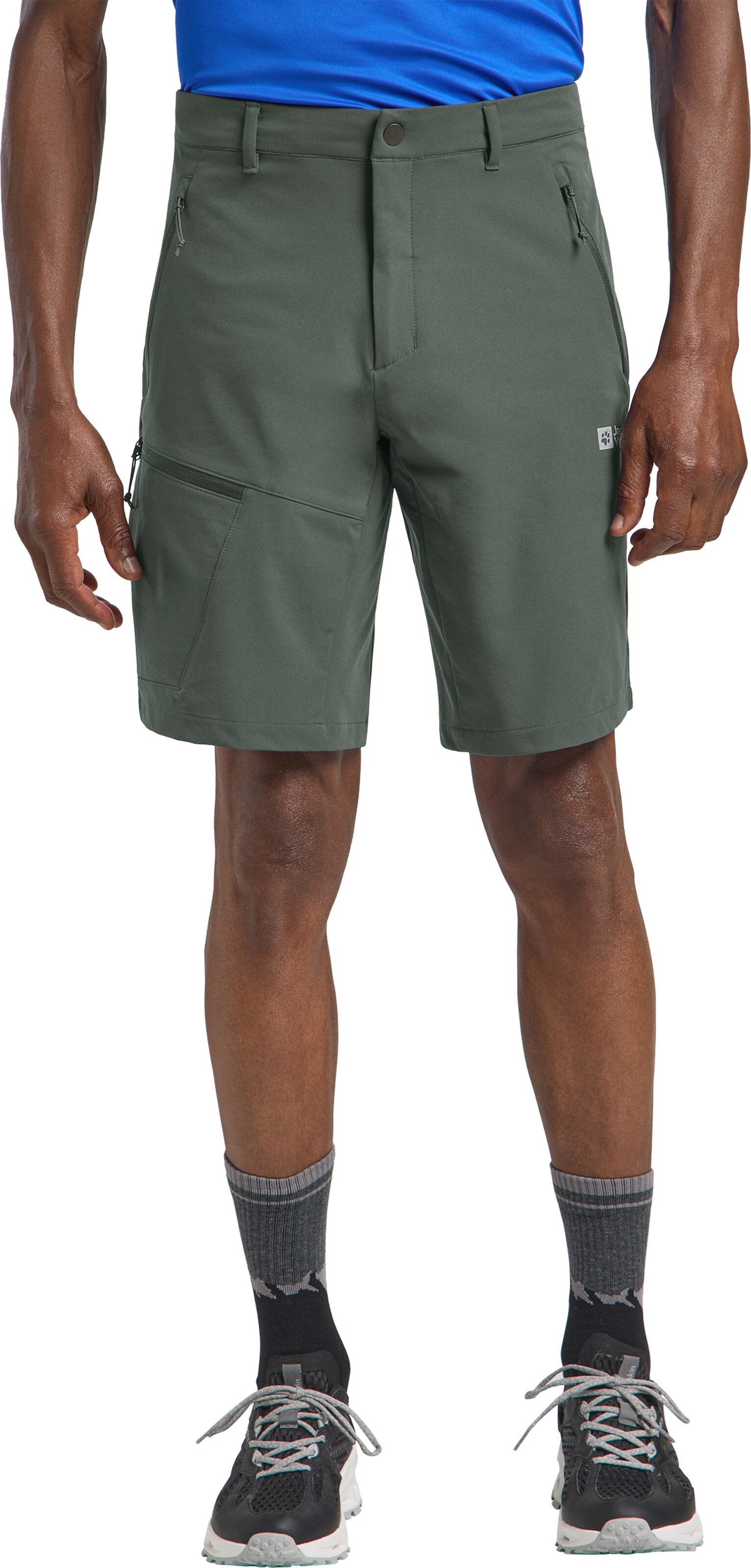 JACK WOLFSKIN Regular Outdoor trousers in Green: front