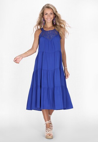 IZIA Kleid 'Boho' in Blau: Vorderseite