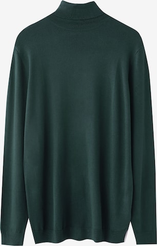 Pull&Bear Пуловер в зелено: отпред