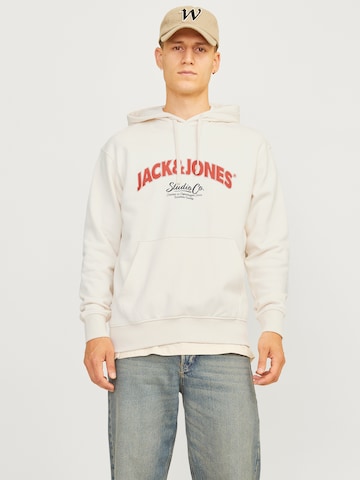 JACK & JONES Sweatshirt 'JORBRONX' in Wit: voorkant