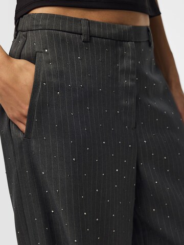 PIECES Wide leg Broek 'PCFalka' in Grijs