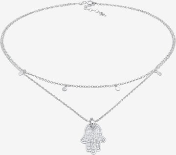 ELLI Ketting 'Hamsa Hand' in Zilver: voorkant