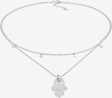 ELLI Ketting 'Hamsa Hand' in Zilver: voorkant