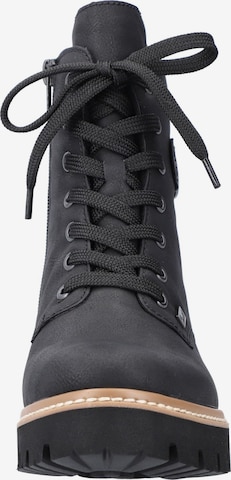 Rieker Lace-Up Ankle Boots in Black