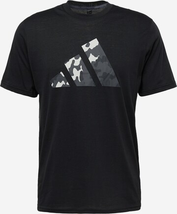 T-Shirt fonctionnel 'Essentials Seasonal' ADIDAS PERFORMANCE en noir : devant