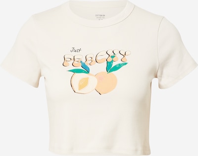 Cotton On T-Shirt in hellbeige / blau / grasgrün / apricot, Produktansicht