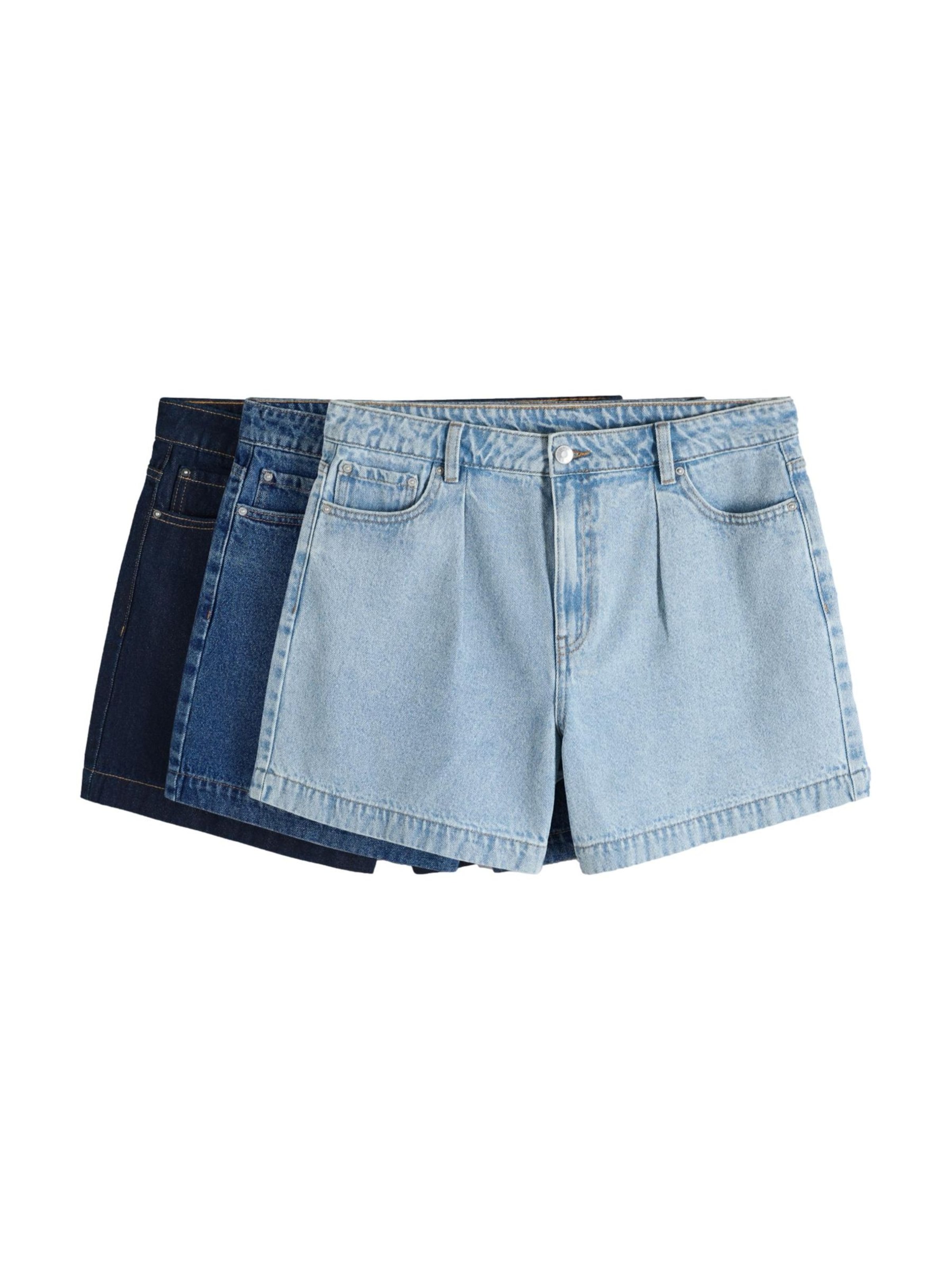 The Set Regular Shorts in Blau: Vorderseite
