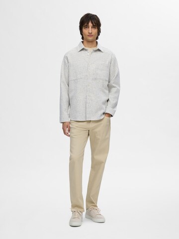 Regular fit Camicia 'Twill' di SELECTED in grigio