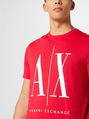 Coupe regular T-Shirt '8NZTPA' ARMANI EXCHANGE en rouge