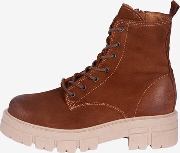 Apple of Eden Lace-Up Ankle Boots 'Castle' in Brown