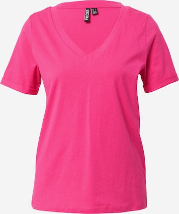 PIECES T-Shirt 'RIA' in Pink: predná strana