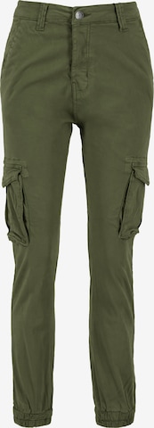 Effilé Pantalon cargo ALPHA INDUSTRIES en vert : devant